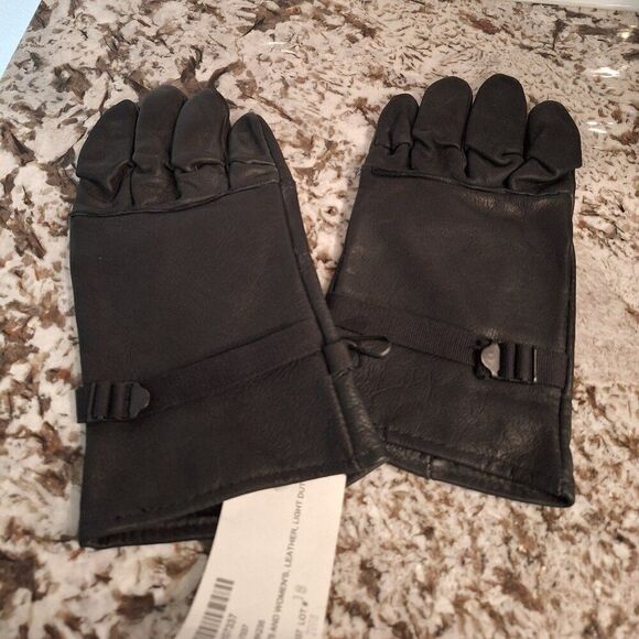 Leather Gloves Black Size 4 - Picture 1 of 7